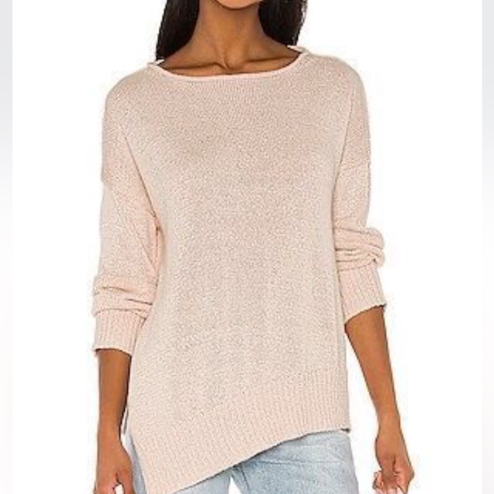 All Saints Baby Pink Off-Shoulder Sweater - Preloved